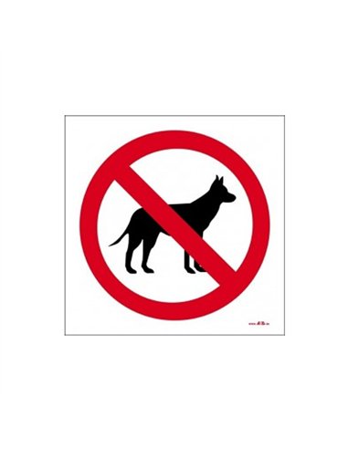 Señal adh. Prohibido perro 10x10cm rd46633