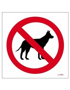 Señal adh. Prohibido perro 10x10cm rd46633 2