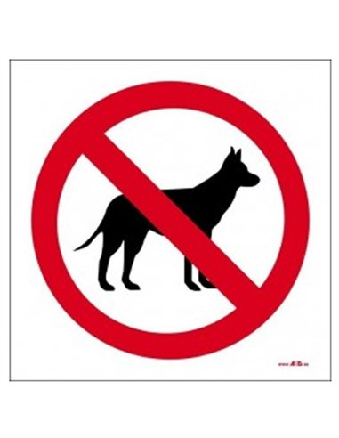 SEÃ‘AL ADH. PROHIBIDO PERRO 10x10cm RD46633