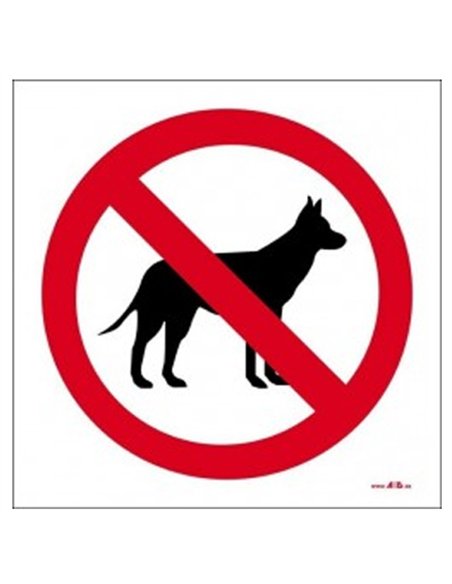 SEÃ‘AL ADH. PROHIBIDO PERRO 10x10cm RD46633