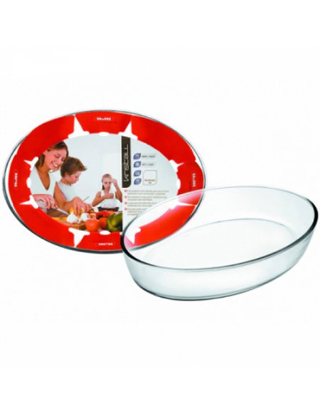 FUENTE OVAL BOROSILICATO 30x21cm 2,2lt 480130 IBILI
