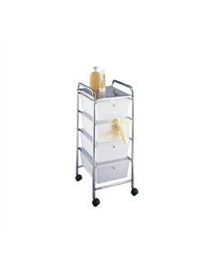 CARRITO CROMADO 4 CAJONES PLASTICO 32562-32561 AR