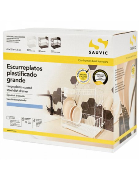 ESCURREPLATOS 444 PLASTIF. BLANCO C/BANDEJA GRANDE 88980