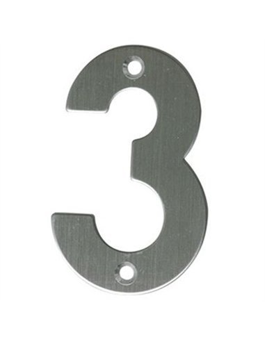 NUMERO 3 INOX 10cm 6771 AMIG