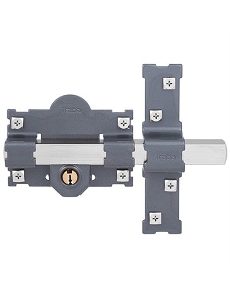 Cerrojo 101-l pintado llave/llave bom redondo 70mm 24504 traba