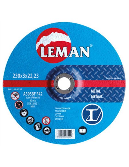 Disco corte acero 125x3mm 123.00.25 leman