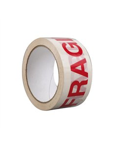 ROLLO PRECINTO MUY FRAGIL BLANCO 132mt x48mm