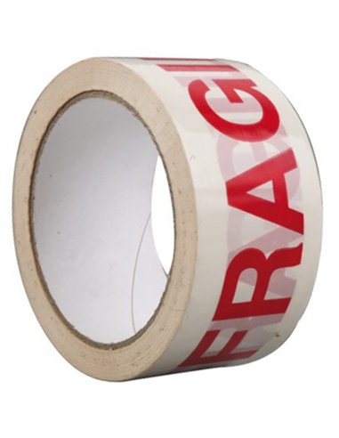 ROLLO PRECINTO MUY FRAGIL BLANCO 132mt x48mm