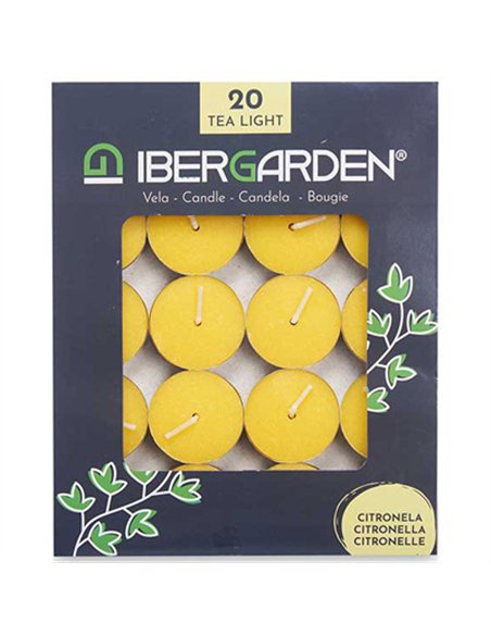 PAQ. 20 VELAS CITRONELA 3,5cm 24136/20557 IBERGARDEN