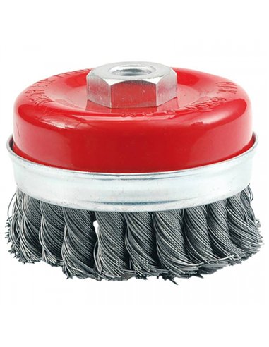 CEPILLO VASO ALAMBRE TRENZADO 100mm M14 06976 VOREL