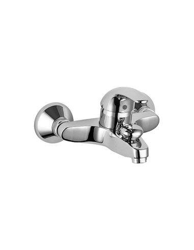Monomando baño-ducha cromado (incl. flexo+telef) 23401 enkel