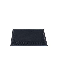 ALFOMBRA FELPUDO PINCHOS GOMA NEGRA 60x80cm GOL