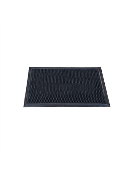 ALFOMBRA FELPUDO PINCHOS GOMA NEGRA 60x80cm GOL