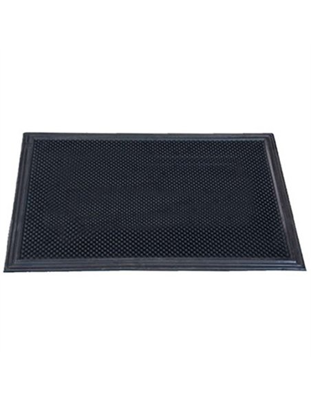 ALFOMBRA FELPUDO PINCHOS GOMA NEGRA 60x80cm GOL