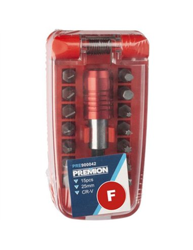 JUEGO 15 PUNTAS ATORNILLAR CR VAN PRE900042 PREMION