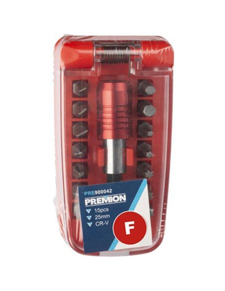 JUEGO 15 PUNTAS ATORNILLAR CR VAN PRE900042 PREMION