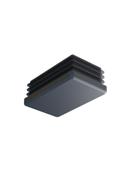BOLSA 50 TACON RECTANGULAR PLASTICO NEGRO 60x30mm