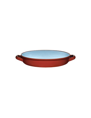 TARTERA FUENTE PORCELANA 2 ASAS TRADICION 32cm TEJA