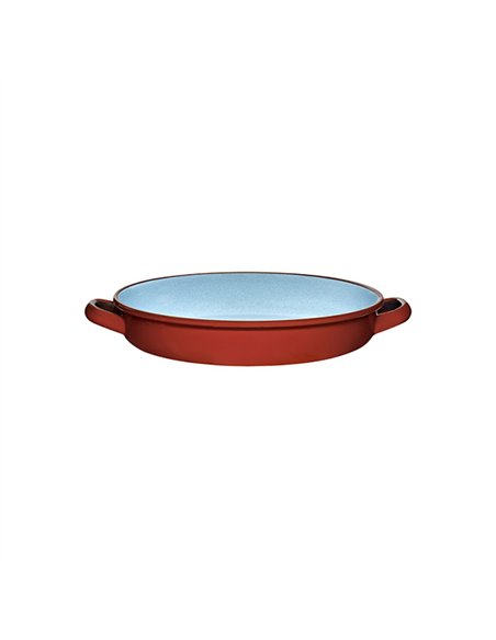 TARTERA FUENTE PORCELANA 2 ASAS TRADICION 32cm TEJA