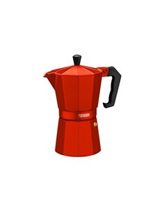 CAFETERA ALUMINIO VITROCERAMICA ROJO FRESA 6T. MONIX