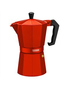 CAFETERA ALUMINIO VITROCERAMICA ROJO FRESA 6T. MONIX 2