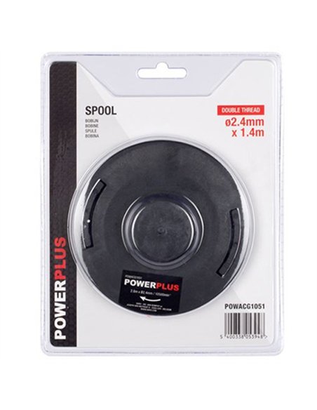 BOBINA 5mt HILO 2mm DESBROZADORA GASOL. POW6047A POWERPLUS