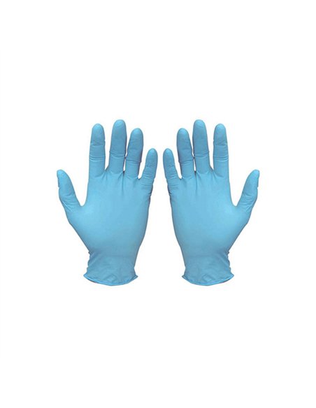 CAJA 100 GUANTES NITRILO AZUL SIN POLVO T.9 GRANDE GD21BD