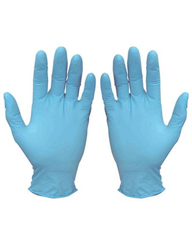 CAJA 100 GUANTES NITRILO AZUL SIN POLVO T.9 GRANDE GD21BD