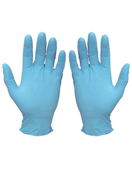 CAJA 100 GUANTES NITRILO AZUL SIN POLVO T.9 GRANDE GD21BD