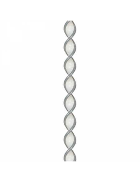CORTINA PUERTA 90x210cm CORDON ESPIRAL nÂº3 GRIS-BLANCA