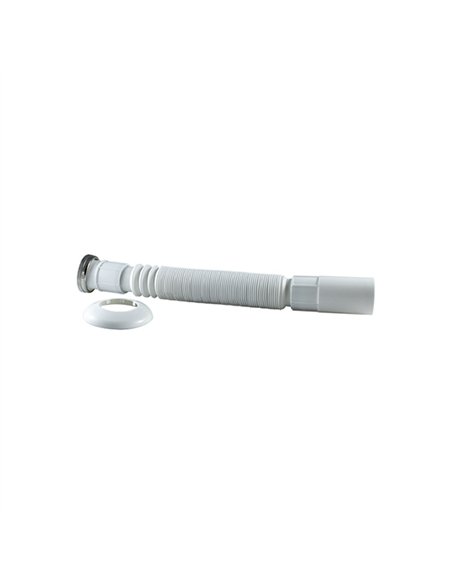 TUBO SIFON EXTENSIBLE BLANCO TUERCA METALICA 11/2X40 CIS