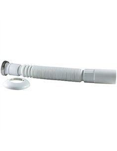 TUBO SIFON EXTENSIBLE BLANCO TUERCA METALICA 11/2X40 CIS 2