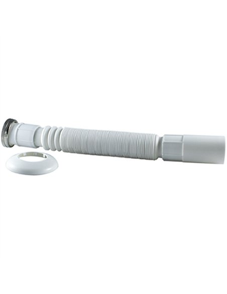 TUBO SIFON EXTENSIBLE BLANCO TUERCA METALICA 11/2X40 CIS
