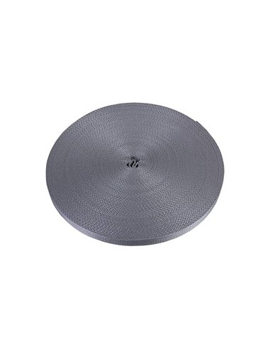 Rollo 50mt cinta persiana gris 21mm