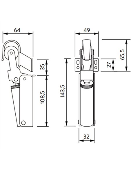 RETENEDOR PUERTA HIDRAULICO REF 1 ORO 40kg JUSTOR