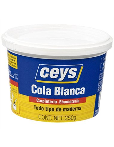 Bote cola blanca madera 250gr 501702 ceys