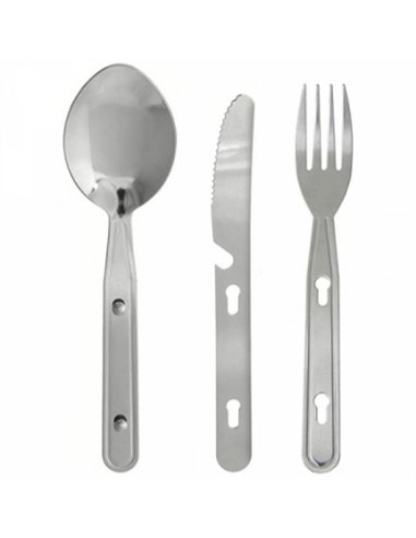 JUEGO 3 CUBIERTOS CAMPING INOX 720200 IBILI