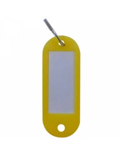 Bolsa 100 llaveros tarjeteros plas color amarillo a-470 2