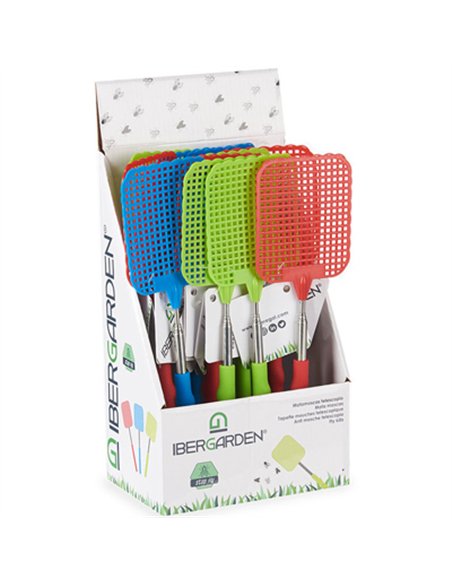 Pala matamoscas plastico extensible 83654 ibergarden