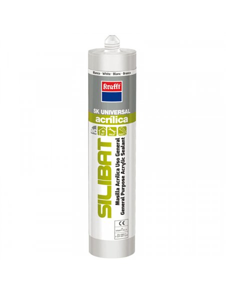 CARTUCHO MASILLA ACRILICA BLANCA 300ml 50323 KRAFFT