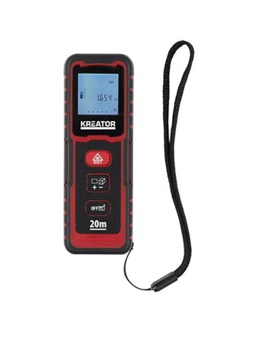 MEDIDOR LASER 20mt AREA-VOLUMEN-DISTANCIA KRT706500 KREATOR