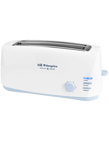 TOSTADOR PAN DOBLE REBANADA LARGA 1.400w TO-4500 ORBEGOZO