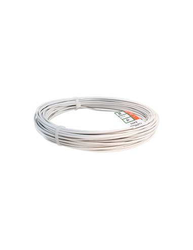 ROLLO 15mt ALAMBRE FORRADO BLANCO