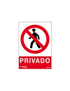SEÃ‘AL ADH. PRIVADO BLANCA 100x150mm RD46669