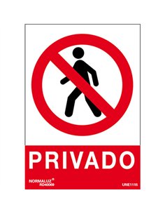 Señal adh. Privado blanca 100x150mm rd46669 2