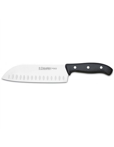 CUCHILLO SANTOKU 18cm MANGO POLIPROPILENO 0957 3 CLAVELES