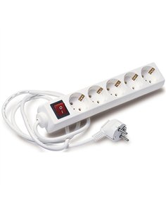 Base multiple 5 tomas interruptor cable 1,4mt 808609 tayg 2