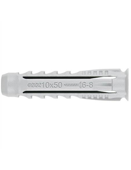 Caja 100 taco nylon sx 4 segmentos 6x30mm tn4s06 index