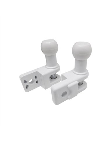 JUEGO 2 SOPORTE BARANDILLA TOLDO BLANCO 10431 MICEL