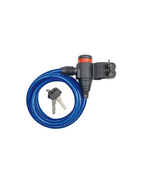CABLE ANTIRROBO BICICLETA ESPIRAL 120cm x 8mm 77833 VOREL